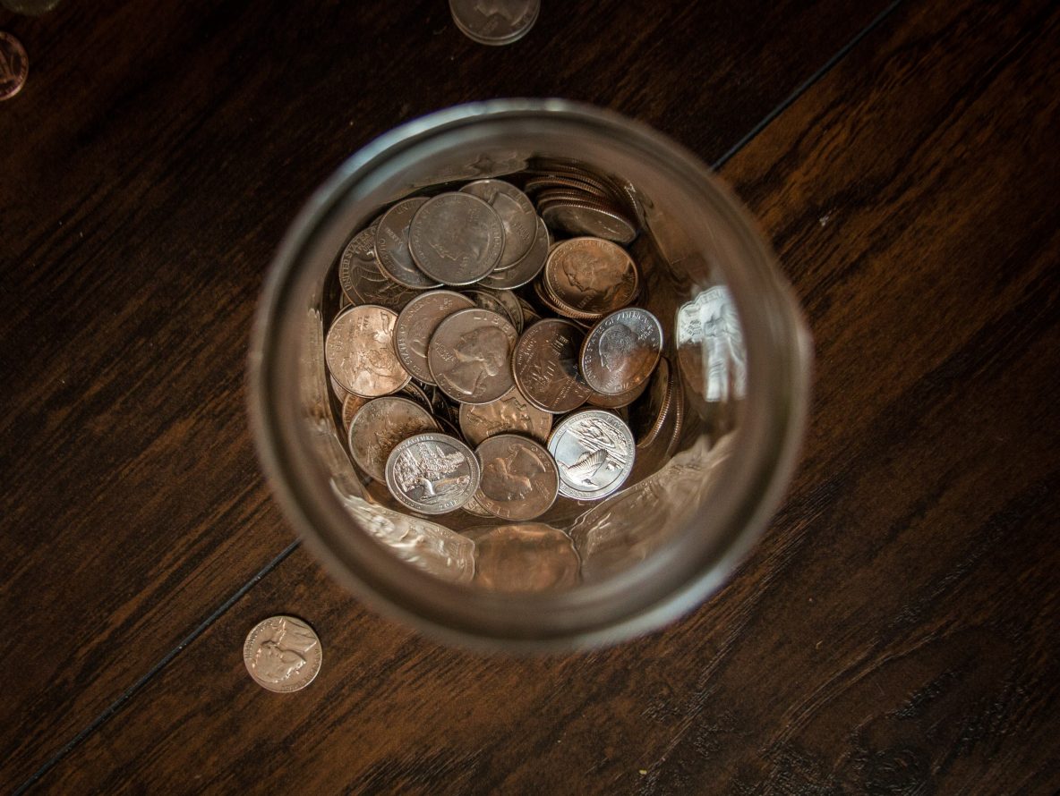 jar of coins